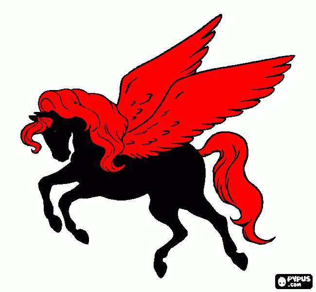 Demon horse >:] coloring page